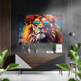Cool Lion Brushed Aluminum Dibond Wall Art.